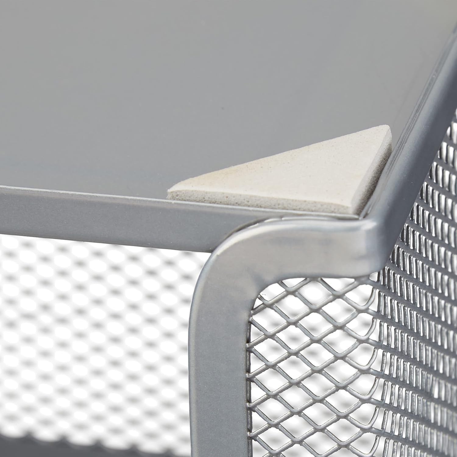 4-Piece Desk Organiser Set – Pen Holder, Letter Tray, Paper Bin Silver