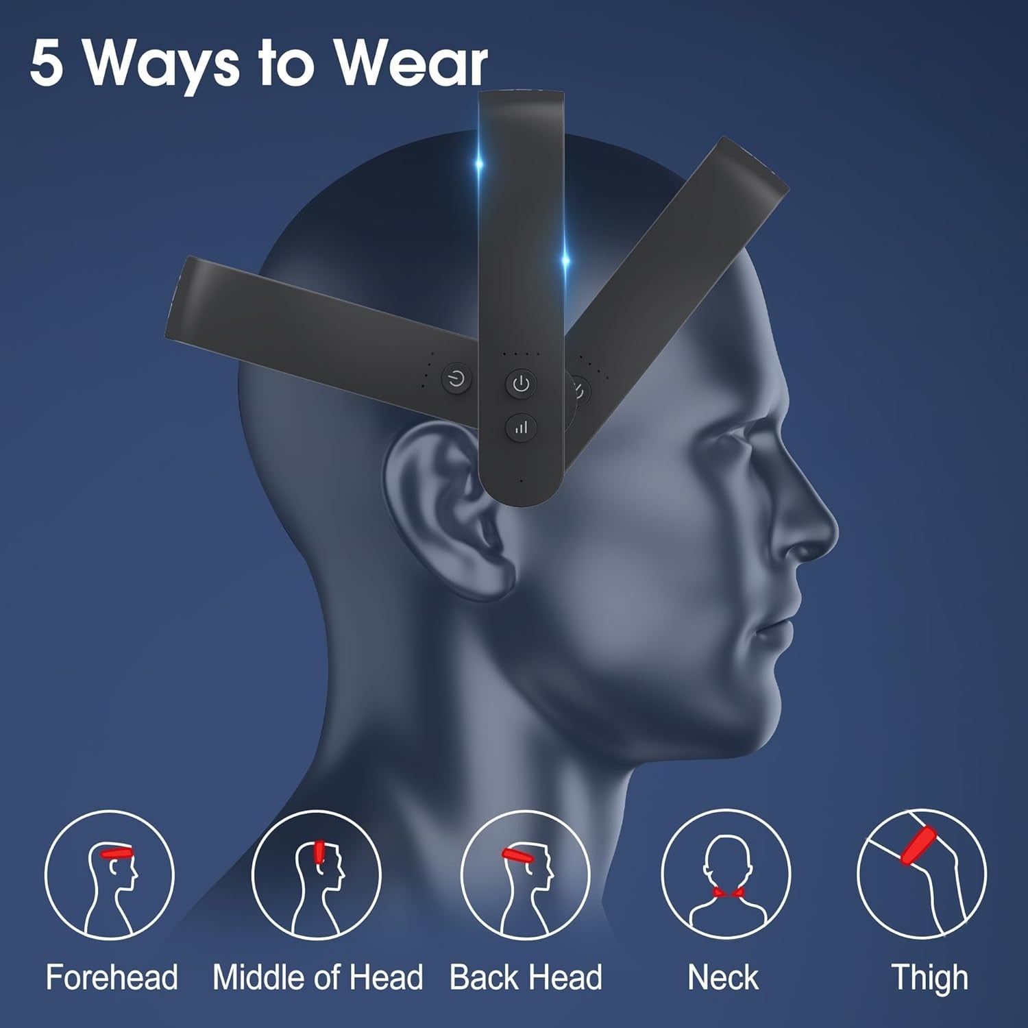Electric Scalp Massager Hair Growth Laser Therapy Head Massager with Heat
