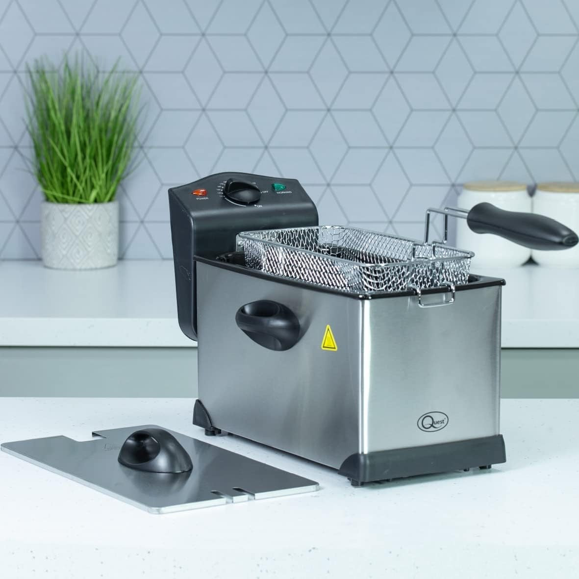 3L Deep Fat Fryer 2000W Stainless Steel Electric Chip Fryer Easy Clean