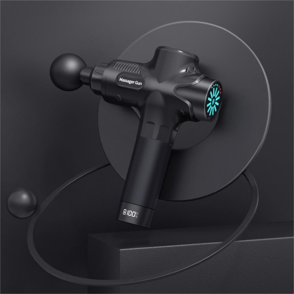 Deep Tissue Massage Gun Percussion Muscle Massager LCD 12 Heads Case