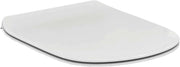 TESI Narrow Toilet Seat Soft Close Chrome Hinges Antibacterial Duroplast