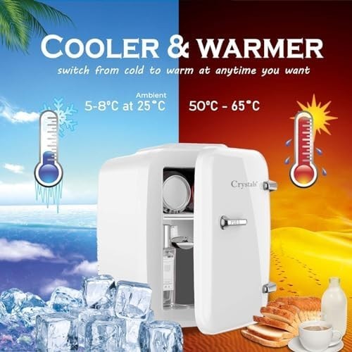 4L Mini Fridge Cooler & Warmer | Compact, Quiet, Energy Efficient 12V DC