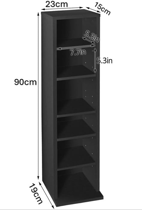 CD DVD Storage Tower Rack 102 Disc Media Shelf Organizer Black 90cm