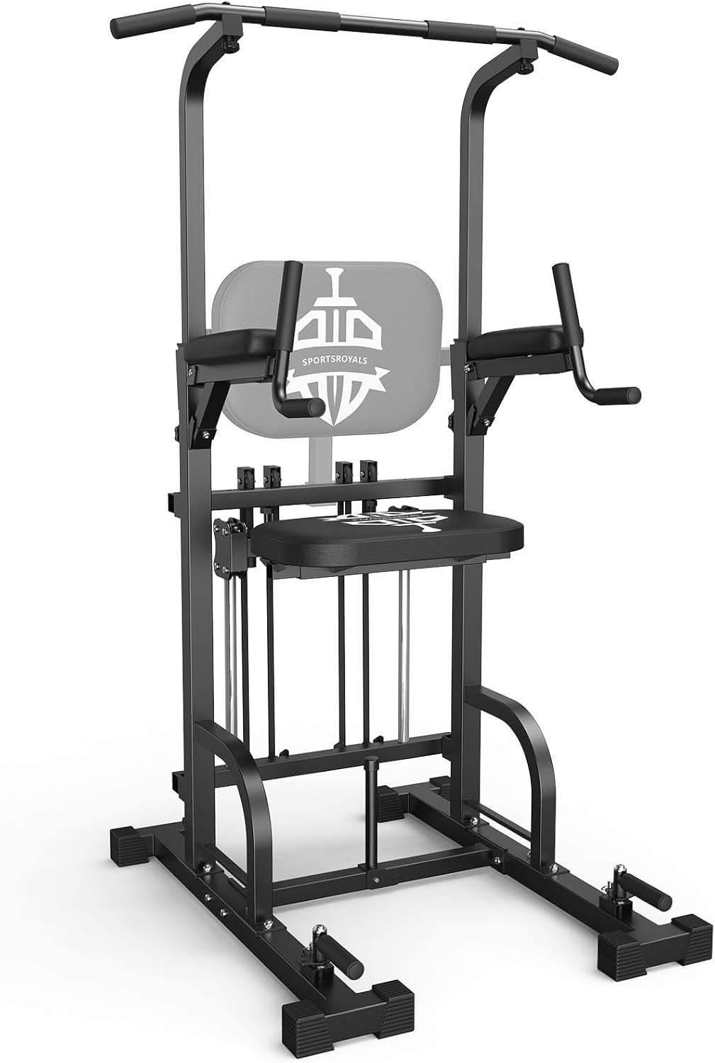 2-in-1 Assisted Pull Up Dip Station Home Gym Tower 400lbs Load Carbon Steel