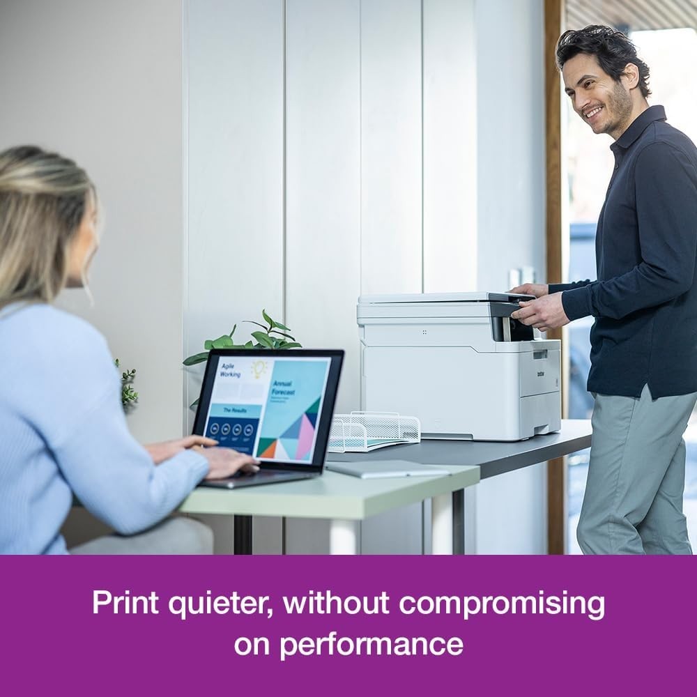 3-in-1 Colour LED Printer A4 USB Wi-Fi Duplex Grey Office