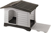 Large Outdoor Dog House with Opening Roof, Drainage & Chew-Proof Aluminum Door