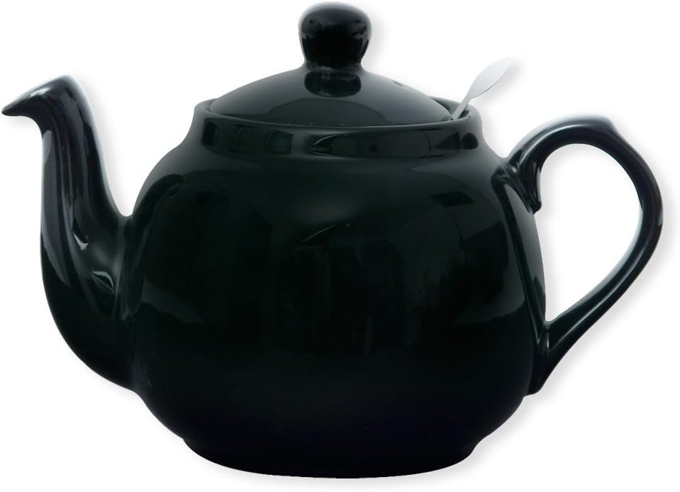 Ceramic Teapot with Infuser 1.2L Loose Leaf Tea Pot Drip Free Black