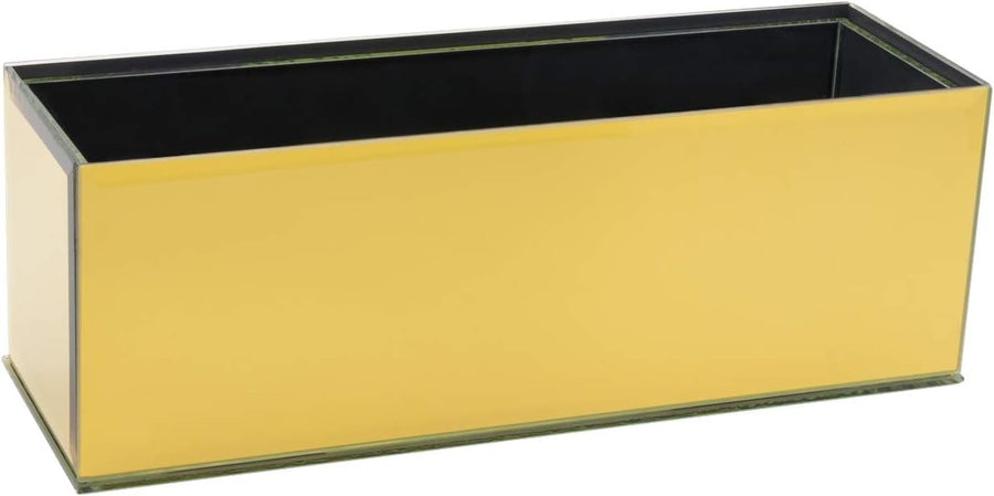 Gold Mirror Rectangular Glass Flower Vase Table Centrepiece Wedding Decor