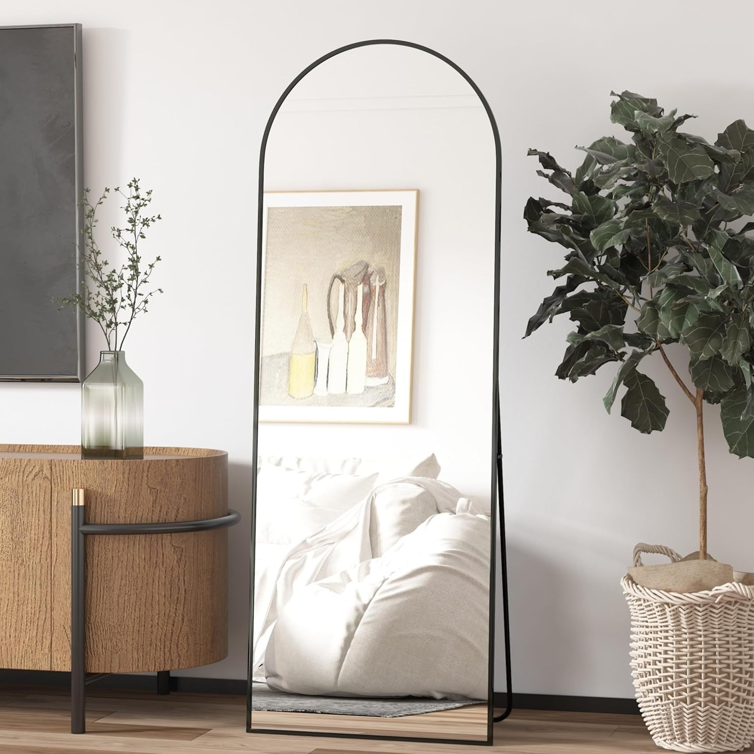 Arched Full Length Mirror 162x53cm Floor Wall Standing Dressing RoomArched Full