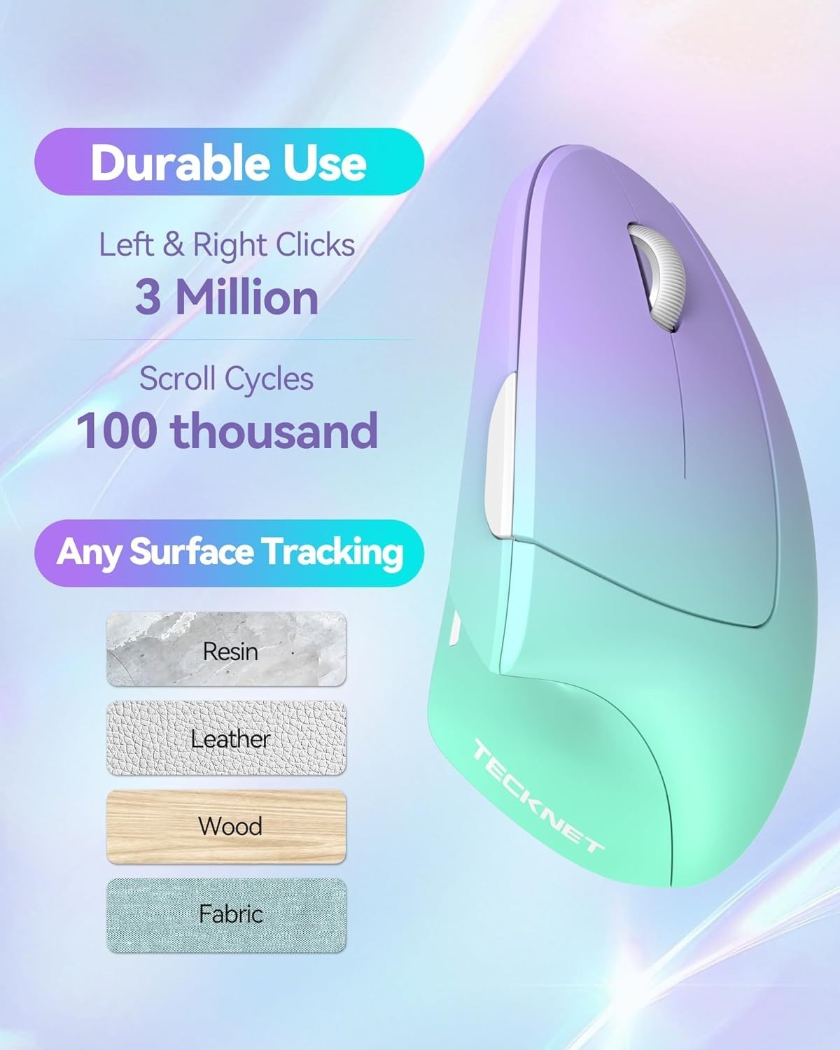 Vertical Ergonomic Wireless Mouse 4800DPI Silent 6 Button USB PC