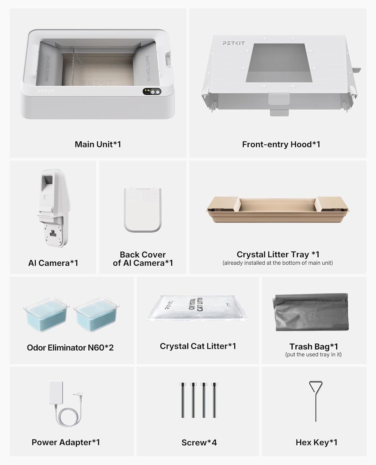 Self Cleaning Cat Litter Box AI Camera Auto Cleaning Odor Control XL
