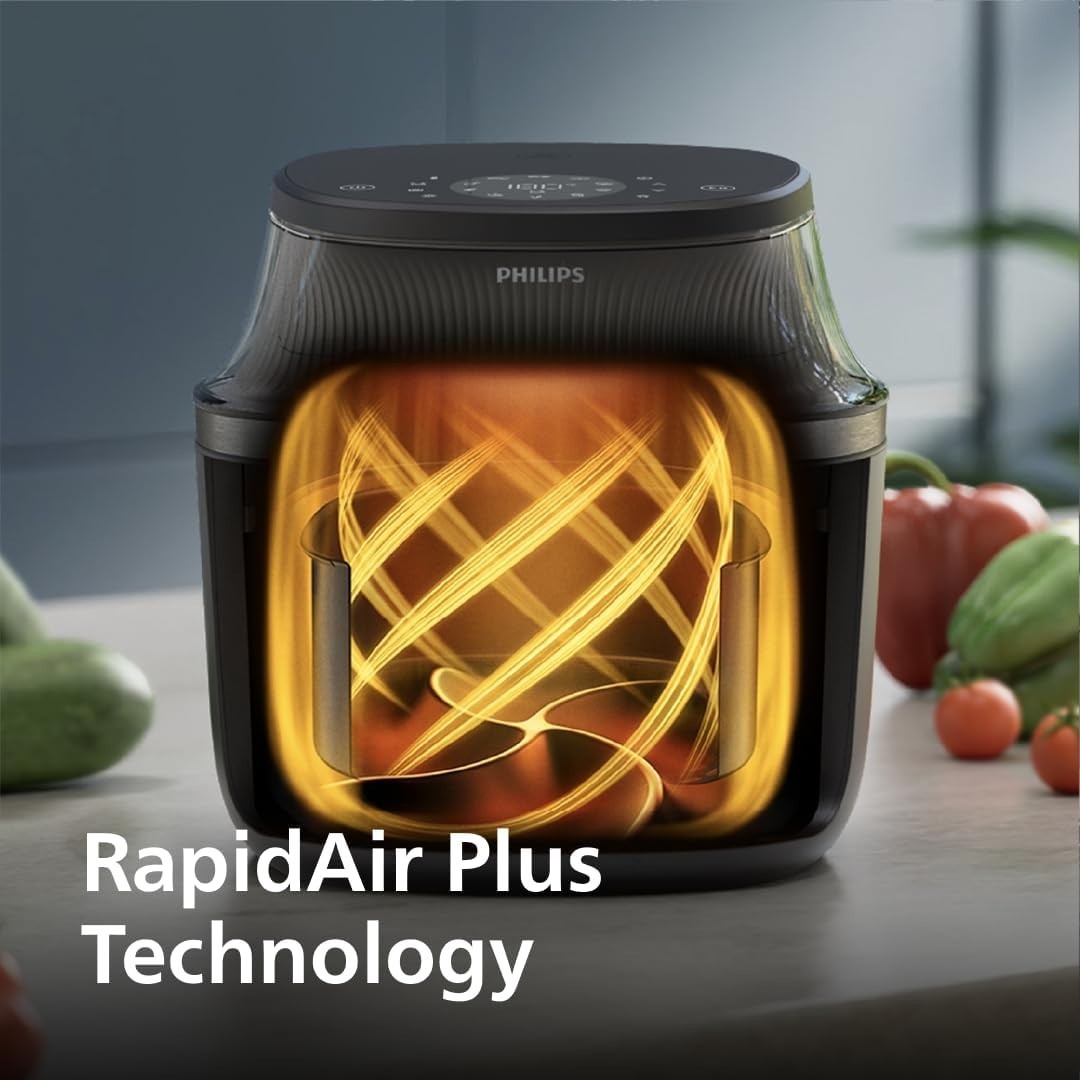 6.2L Large Air Fryer with Viewing Window | 16-in-1 Cooking | RapidAir Plus