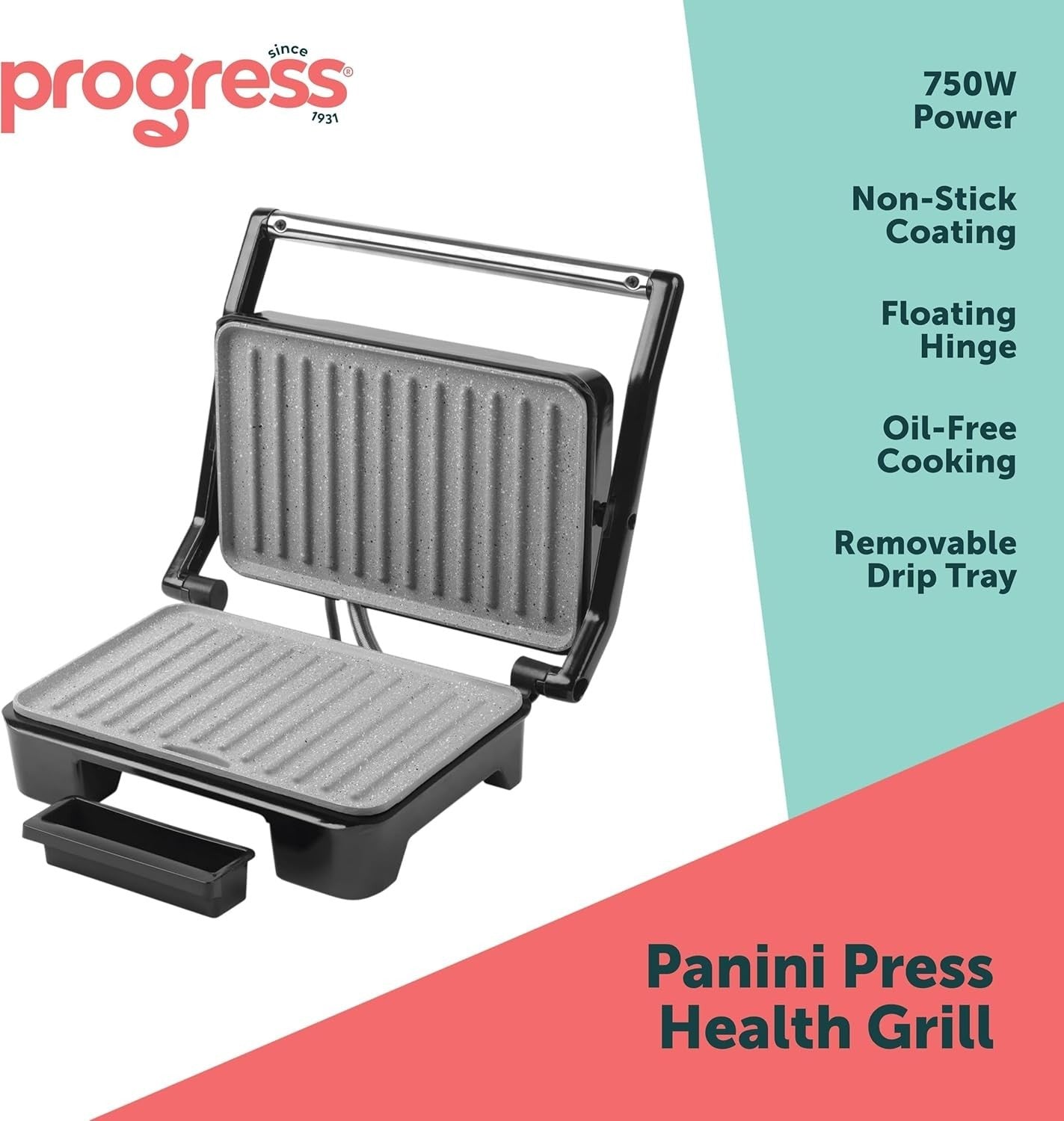 Multi-Purpose Panini Press Grill Non-Stick Marble Health Toastie Maker