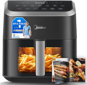 5L Air Fryer Window 1600W 7 Presets HeatXpress 90% Less Oil +1 Min