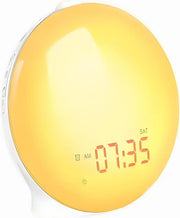 Wake Up Light, Sunrise Alarm Clock with 14 Colorful Light, Sleep Timer, Colored