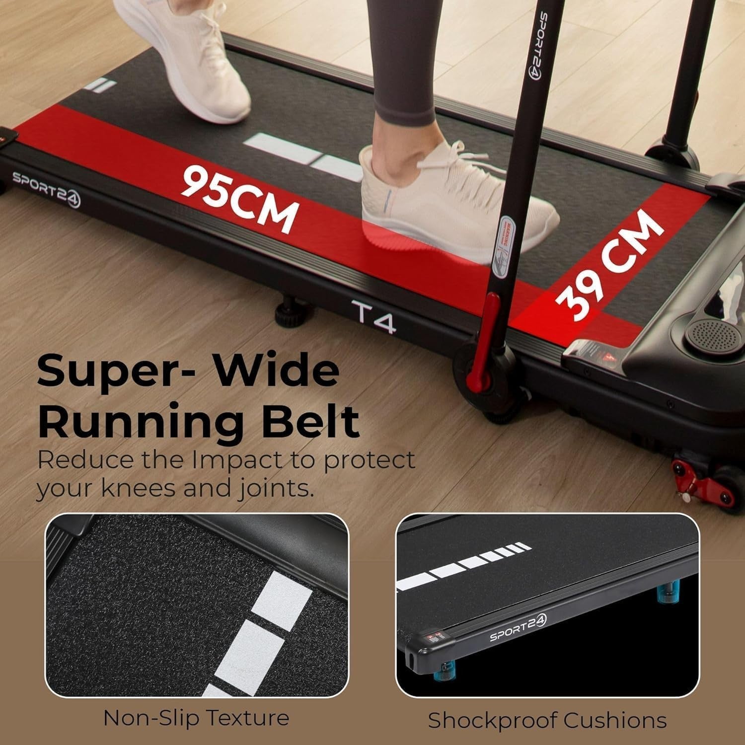 Foldable Under Desk Treadmill 12km/h Quiet Incline Home Walking Running