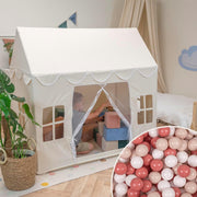 Kids Cotton Play Tent w 300 Balls Foldable Indoor Outdoor Playhouse