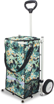 45L Folding Shopping Trolley Lightweight Push Pull Cart Insulated Bag