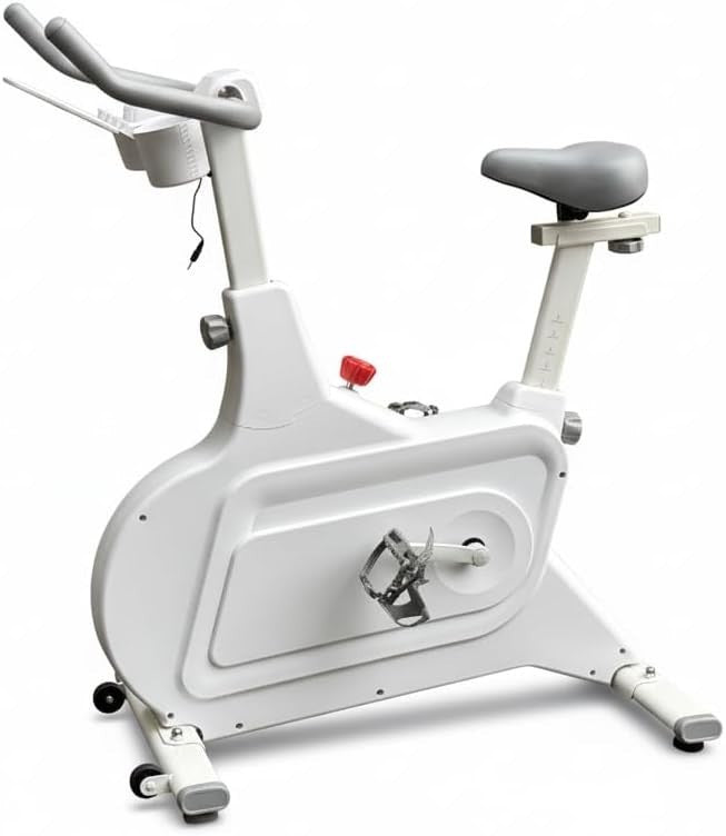 Magnetic Indoor Exercise Bike w/ LCD Display, Adjustable Seat & Quiet Belt Drive