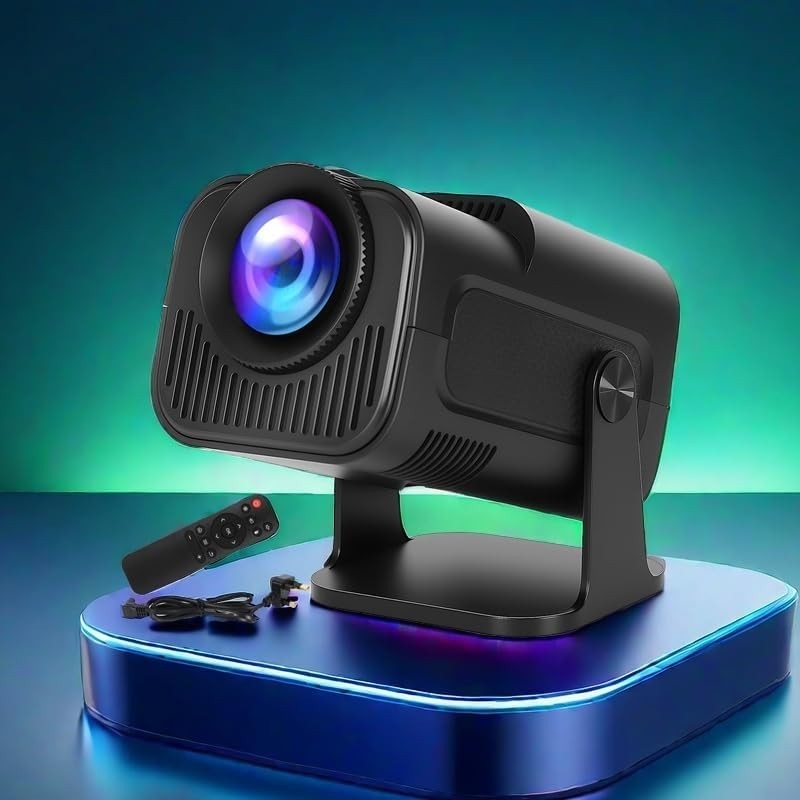 Mini Smart Projector 4K Ready WiFi 6 Bluetooth Netflix 180° Stand