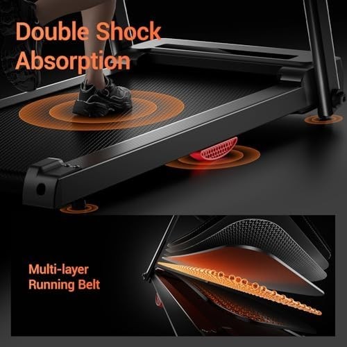 3.0HP Folding Treadmill Quiet Motor 12kmh Shock Absorbent Home Running Machine
