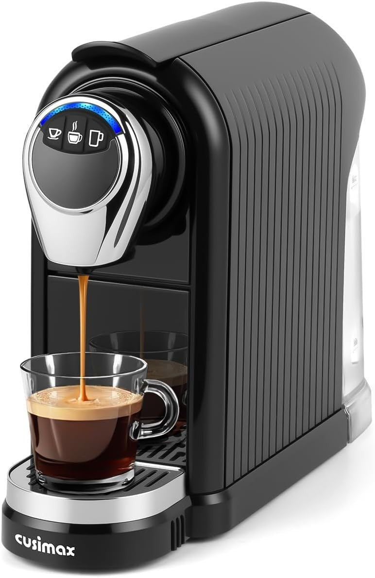 19-Bar Espresso Coffee Machine | Compact Single Serve Maker | Fast Heat-Up