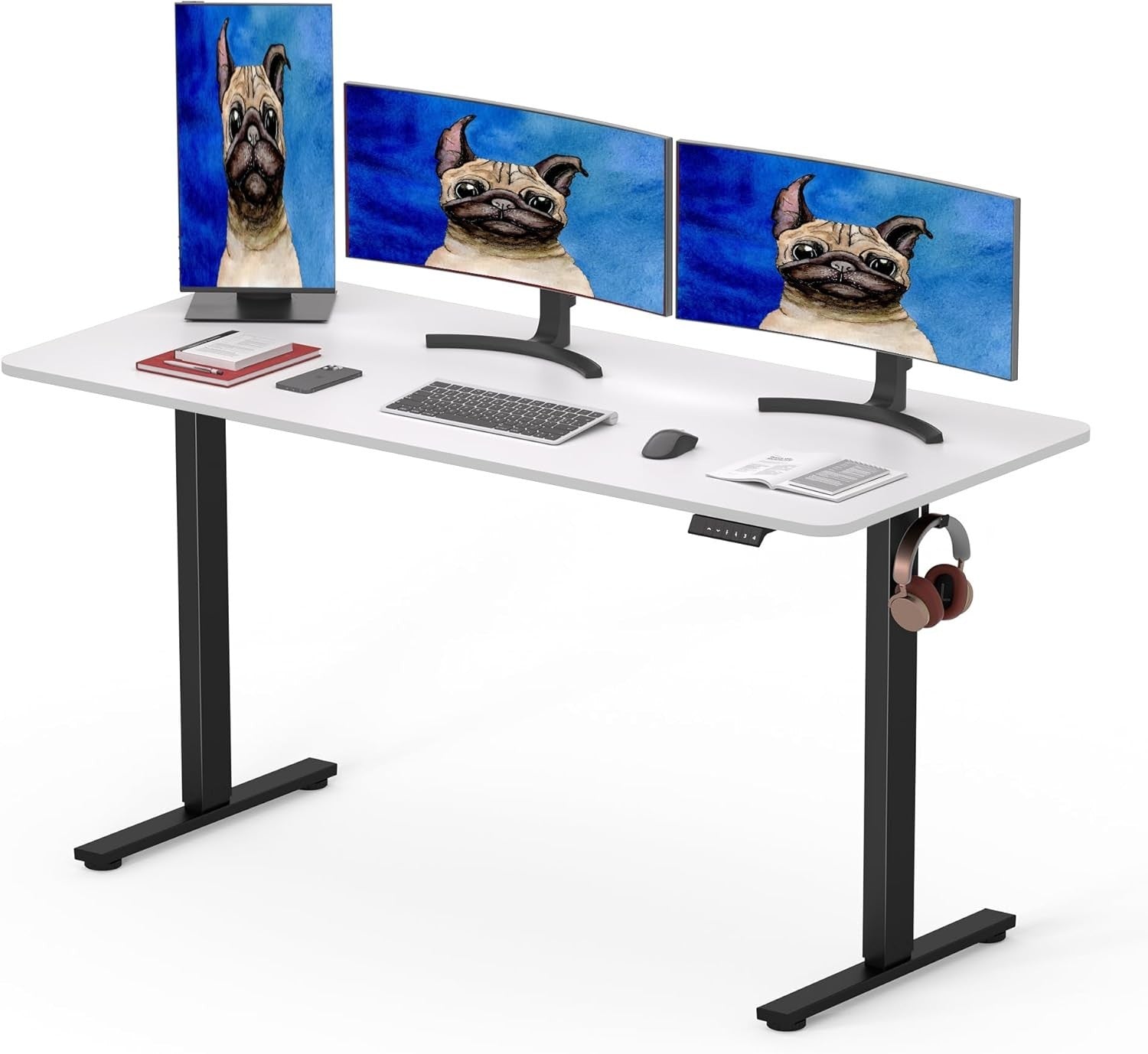 Electric Standing Desk 160x80cm Adjustable Sit Stand Table with Memory Panel