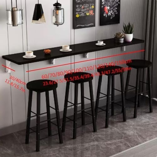 Folding Wall Table for Small Spaces Narrow Long Drop-Leaf Desk Heavy Duty