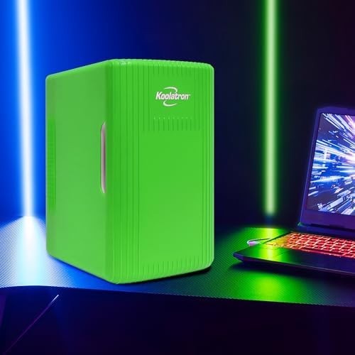 6L Mini Fridge Green Retro Cooler & Warmer Portable 12V AC/DC