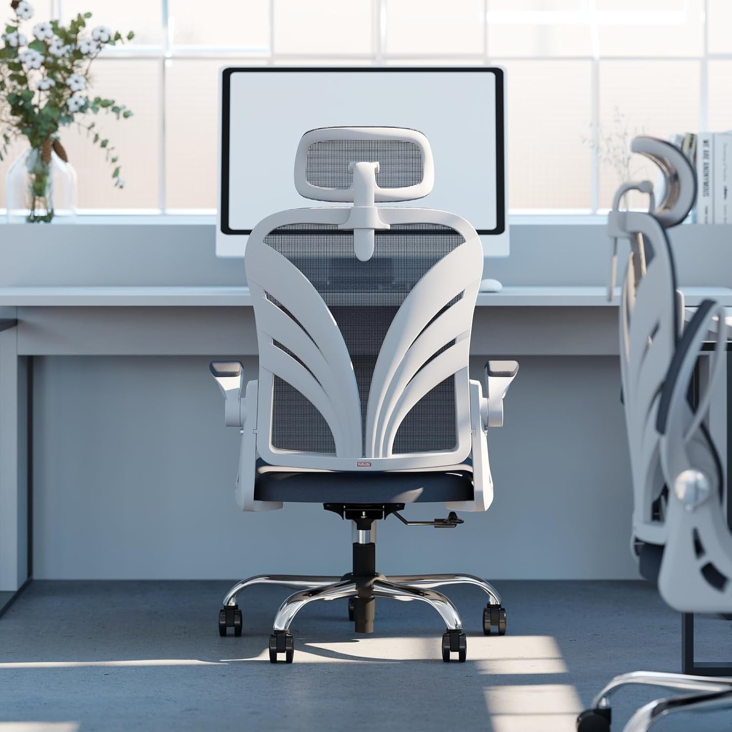 Ergonomic Folding Office Chair Mesh Back Lumbar Support Home Desk Seat