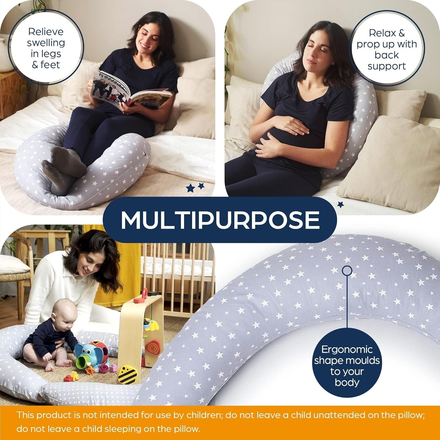 Pregnancy Pillow U Shape Maternity Body Support Nursing Sleep Pillow