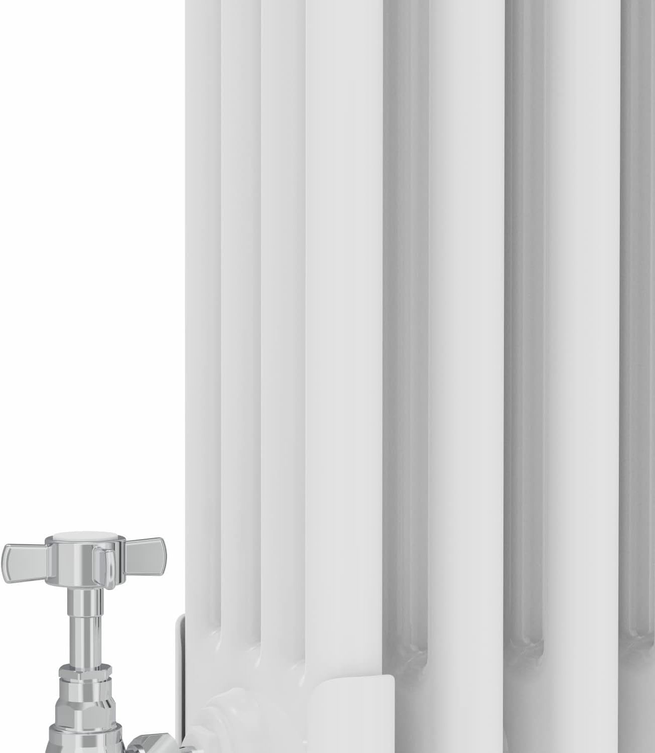White Quadruple Column Vertical Radiator 1500x380mm Bathroom