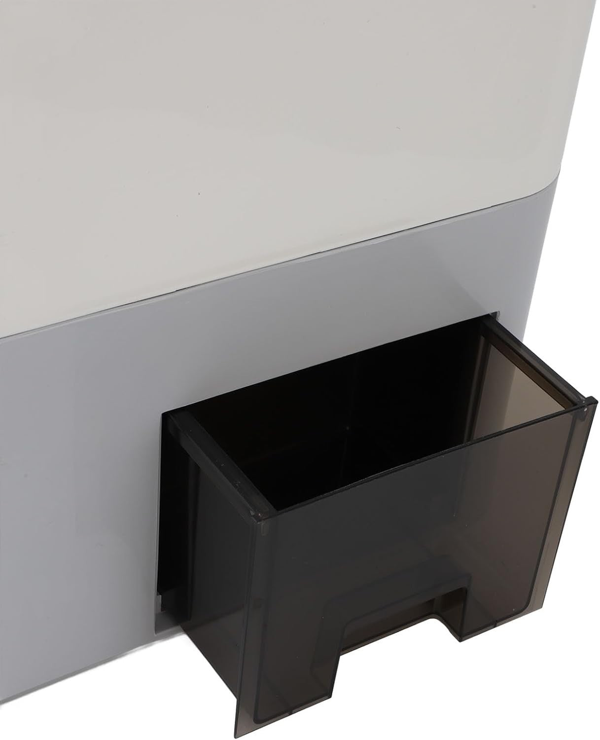 10KG Press Rice Dispenser PP Sealed Slim Grain Storage Bin Gray