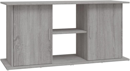Grey Fish Tank Stand 121x41x58cm with Storage – Modern Wood Cabinet