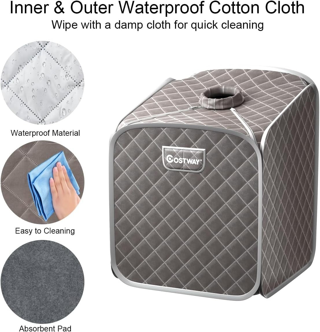 Portable Steam Sauna Tent – Full Body Spa w/ Chair, Foot Roller & Remote
