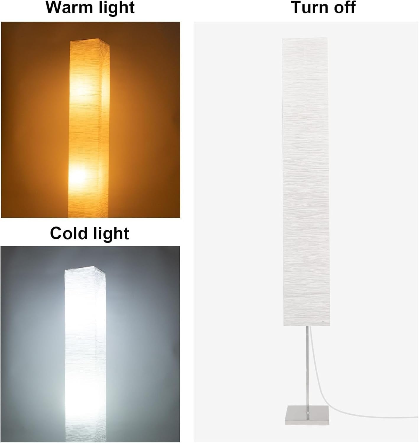 Japanese Floor Lamp Rice Paper Shade Tall Corner Light Bedroom Living Room
