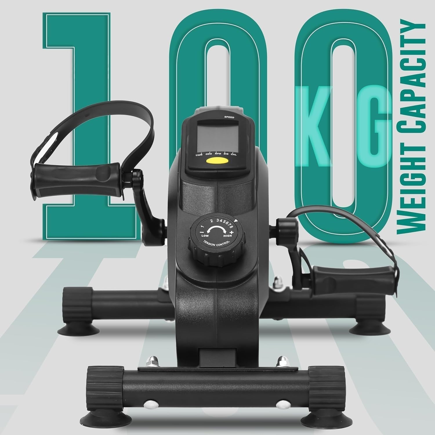Magnetic Under Desk Pedal Bike 8 Resistance Levels Quiet LCD Fitness