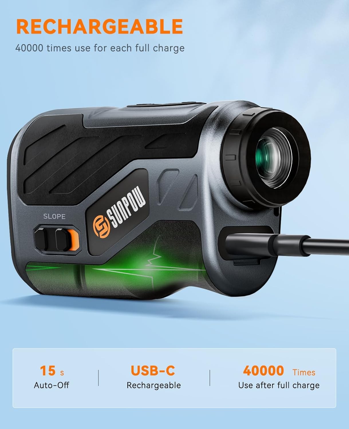Golf Range Finder 1200 Yards Slope Vibration Rechargeable