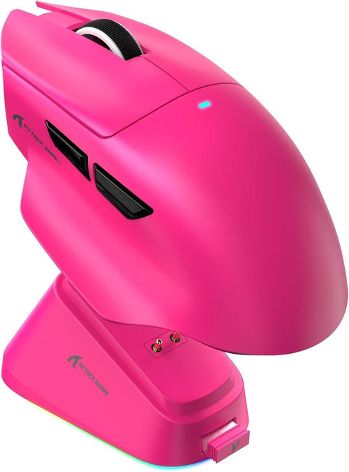 Pro Gaming Mouse 65g 25000 DPI Wireless RGB Dock Pink Edition