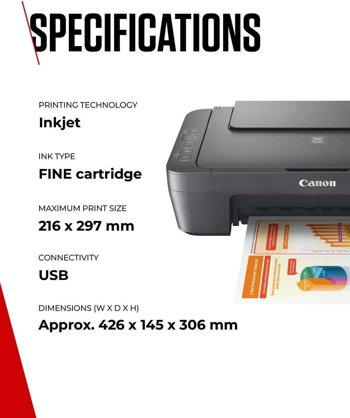 USB Colour Inkjet All-in-One Printer A4 Auto Power On