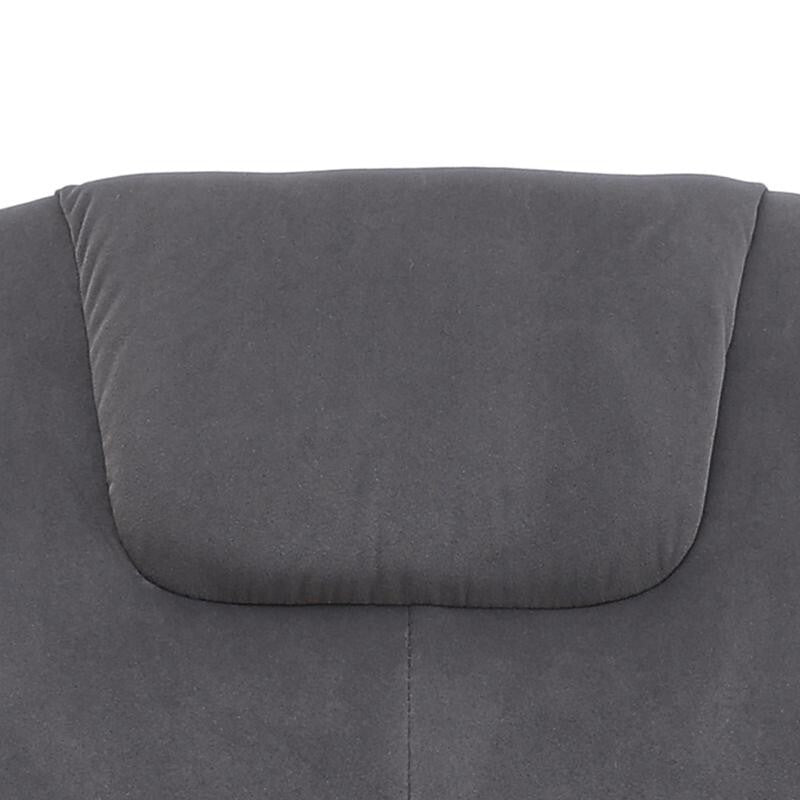 Grey Velvet Nursery Rocking Chair Ergonomic Padded Glider for Baby