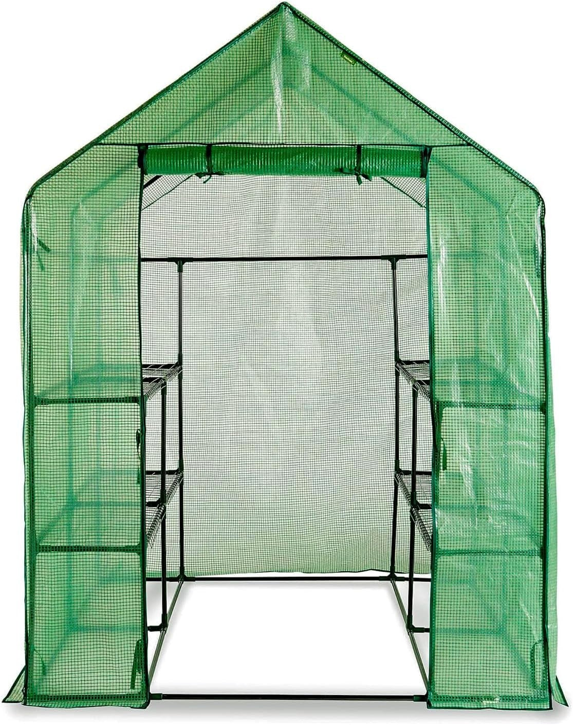 Walk-In 3 Tier 6 Shelf Greenhouse | Heavy-Duty PE Cover Garden