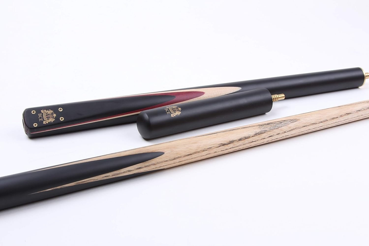 57” Full Size Snooker Pool Cue Ash Shaft 9.5mm Tip 3/4 Joint Case