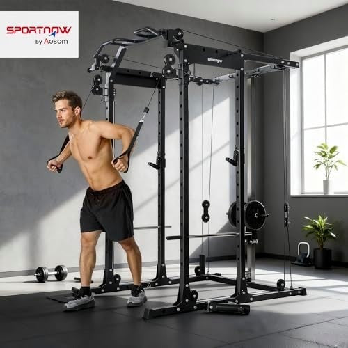 Multi Gym Cable Machine with Pull Up Bar & Lat Pulldown | Home CLR