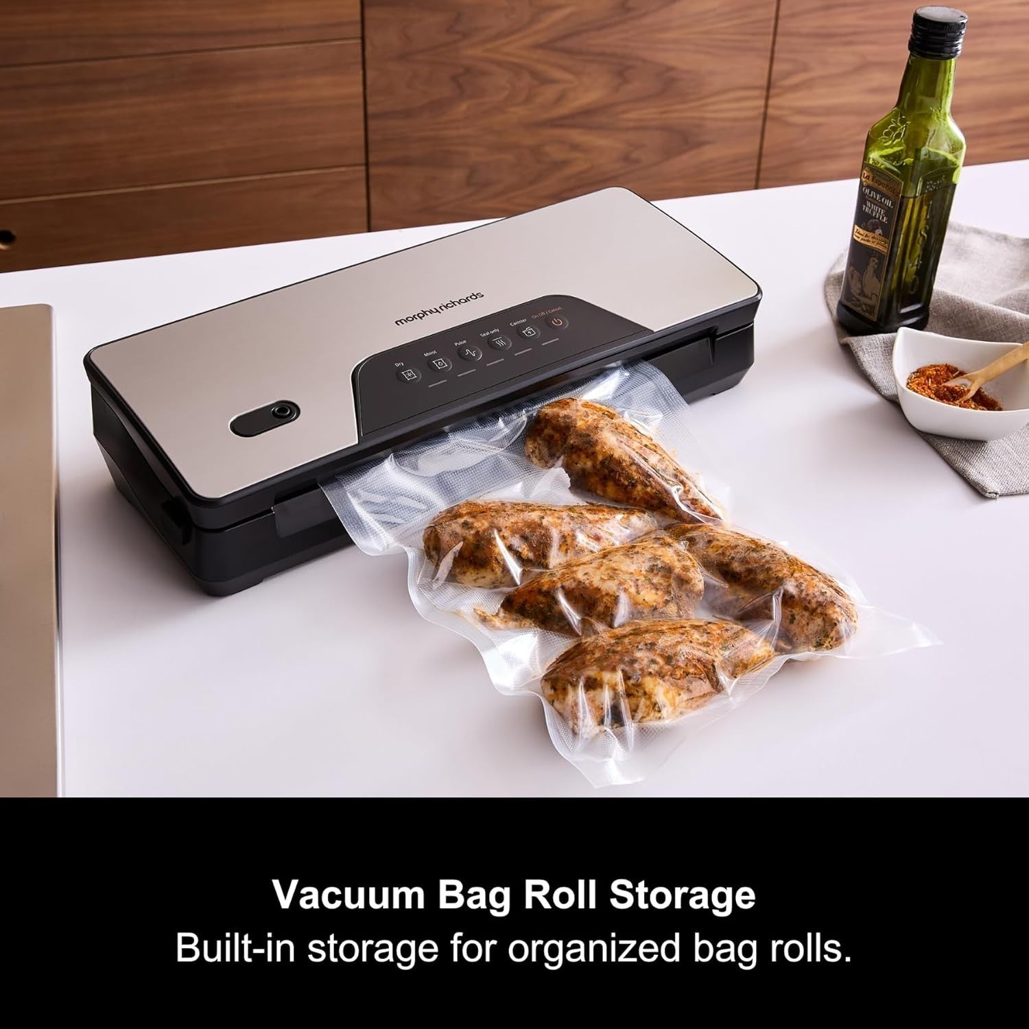 Fast Vacuum Sealer Machine - 5 Modes, USB Recharge, Built-in Cutter, Compact