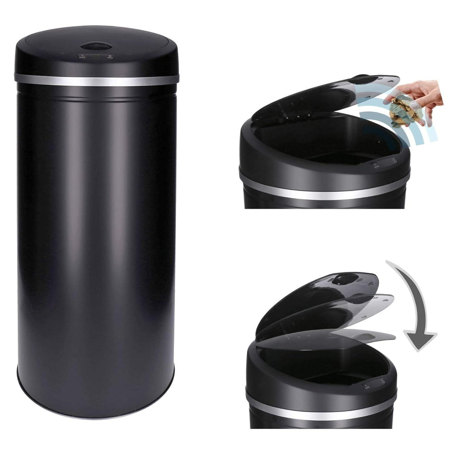 40L Automatic Sensor Kitchen Bin Touchless Soft Close Black