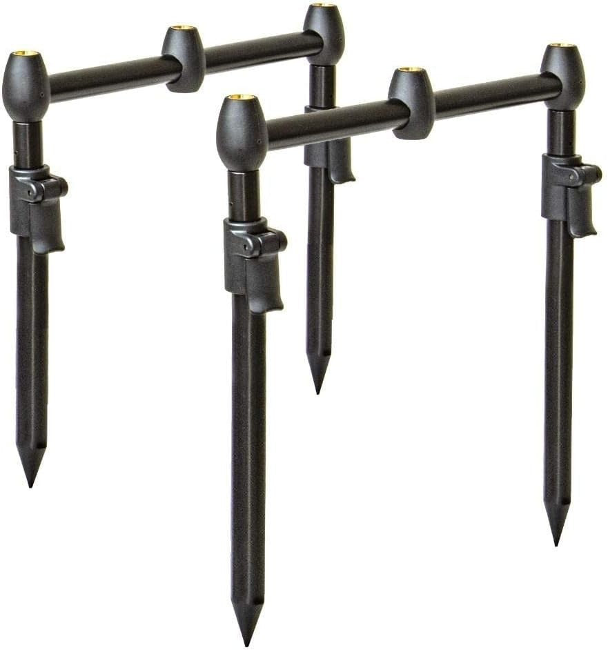 Ultra Compact Fishing Rod Pod Adjustable Carry Case Matt Black Setup