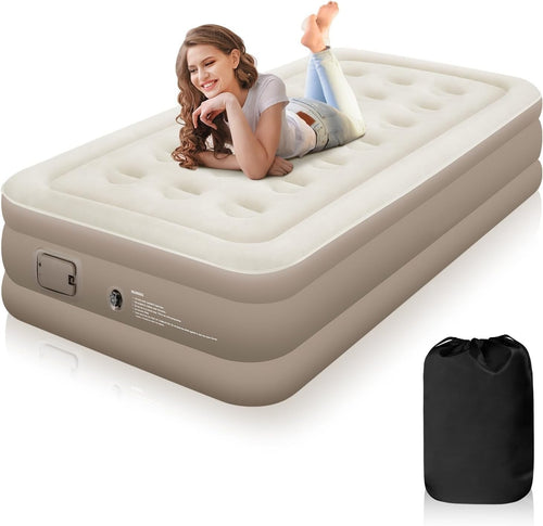 Single Air Mattress Built-In Pump Quick Inflate 191x99x40cm