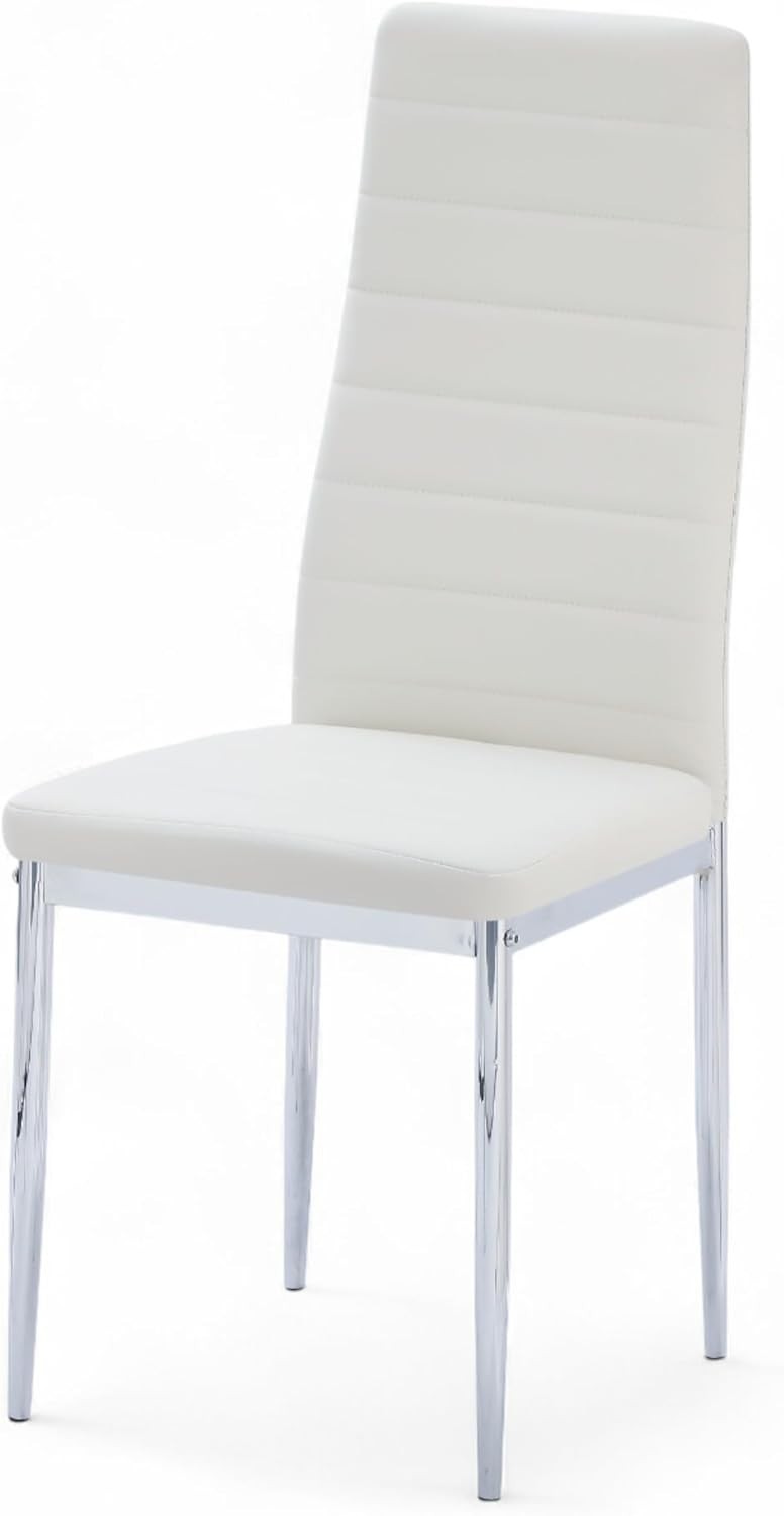 100cm Round Glass Dining Table Set 4 Seater Modern Kitchen & Dining Room White