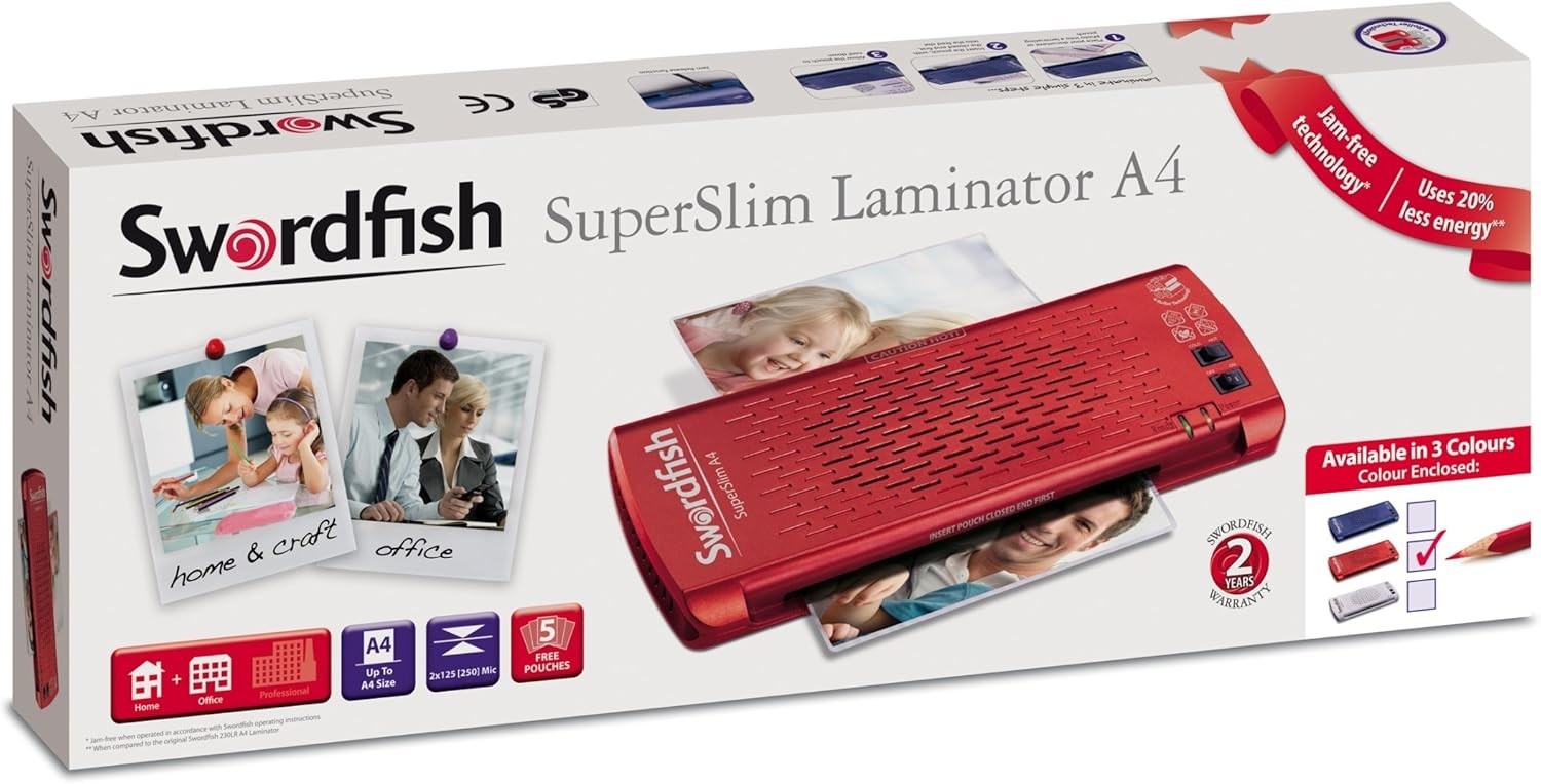 A4 Slim Laminator 4 Roller Jam Free Fast Warm Up Energy Saving